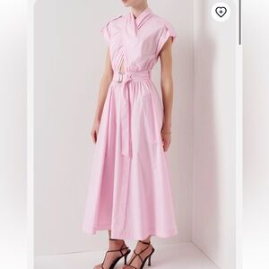 Derek Lam 10 Crosby Celeste Belted Cutout Maxi Dress Pink Size 8